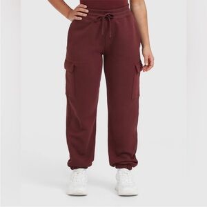 Oner Active Cargo Joggers in Burgundy